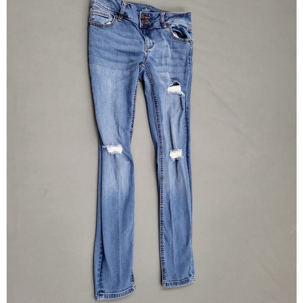 Soho New York & Company Curve Creator Legging Distressed Skinny Jeans Size 2